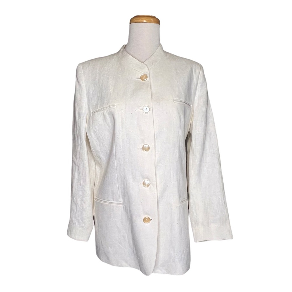 Harvé Benard By Benard Holtzman Vintage Linen Kimono Jacket Made in Ukraine NWT - Picture 4 of 13